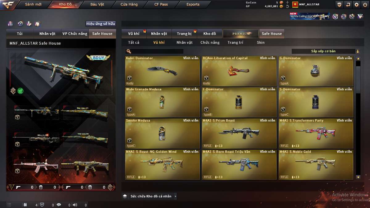 shop acc cf uy tin gia re